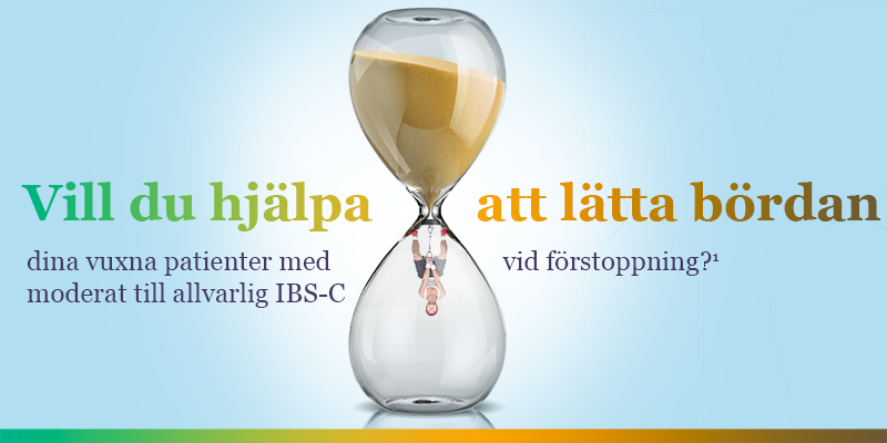 blå bakgrund med timglas och text